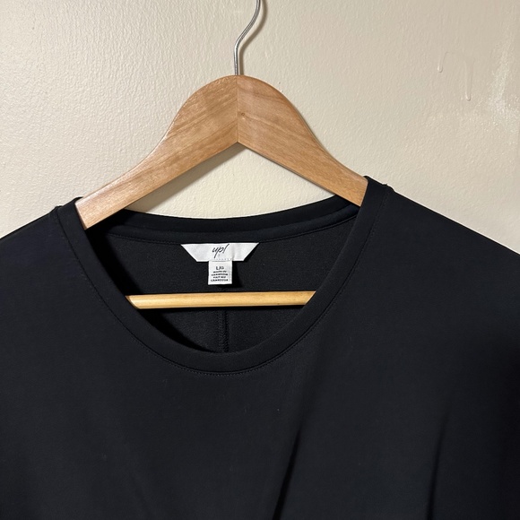 Up! Tencel Black Long Sleeve Crew Neck Shirt Women’s Large - Picture 6 of 6